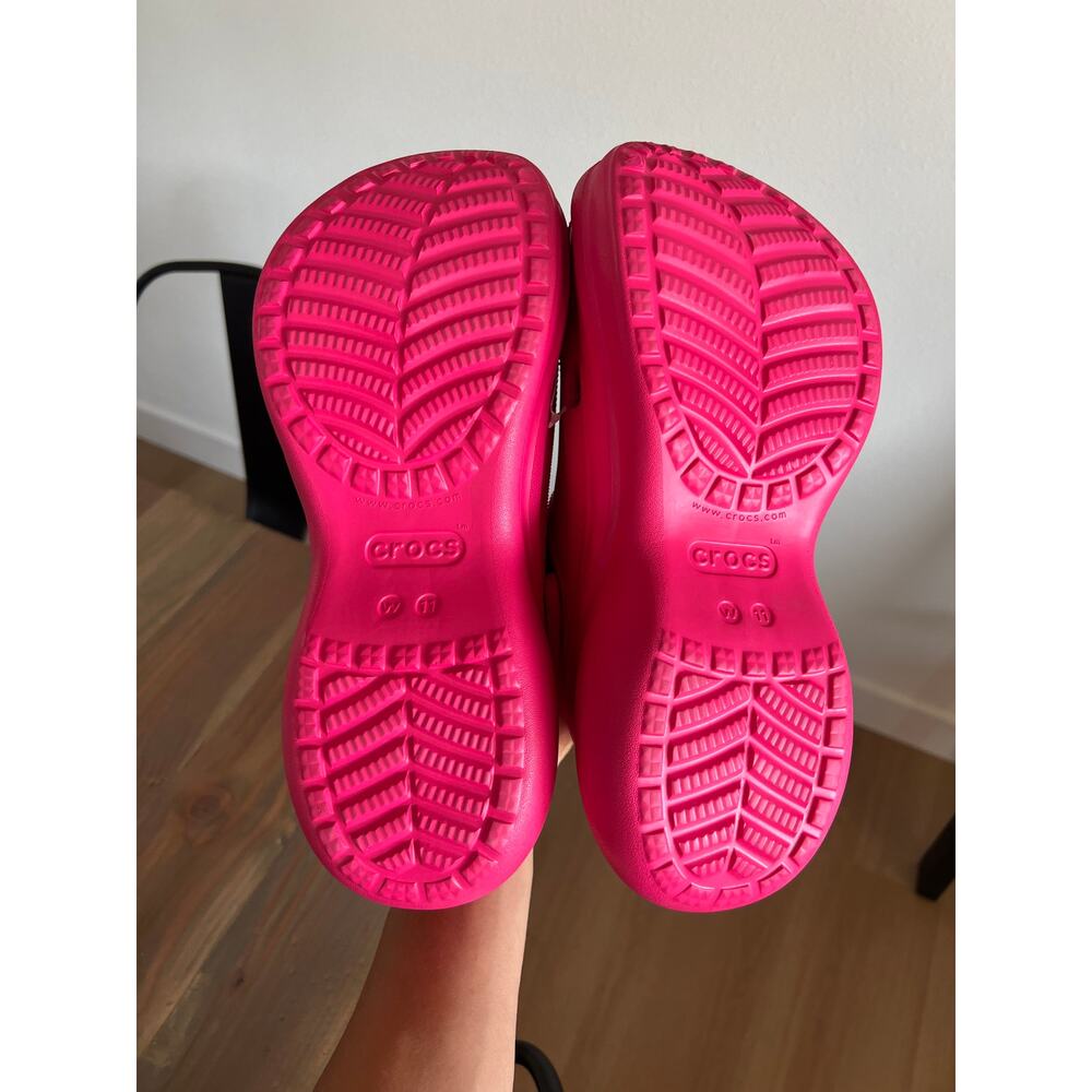 NEW Crocs Platform Bae Clogs Hot Pink Women's Size 11 - Picture 8 of 8
